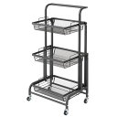 【マラソンでP最大47倍】【2個セット】マルチワゴン ROBUST(グレー) キッチンワゴン ラック 収納 多肉棚 収納 スリム キャスター付 DIY オシャレ スライド 業務用 NK-380