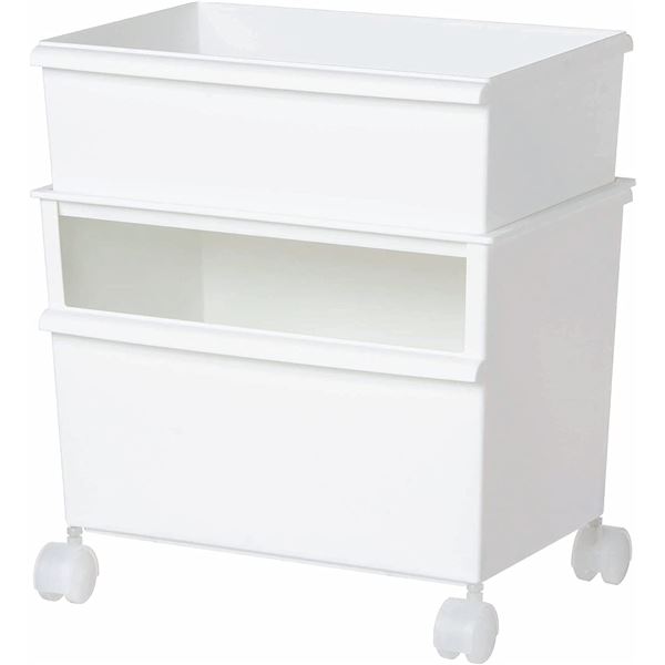 【クーポン配布中&ブラックフライデー対象】【2個セット】 吉川国工業所 ジャストイット コンテナーワイド（浅・深セット） ホワイト JTSR-02【ふた別売】