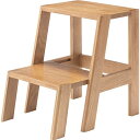 ステップ台 ナチュラル (約W37×D35~51×H45.5cm) 完成品