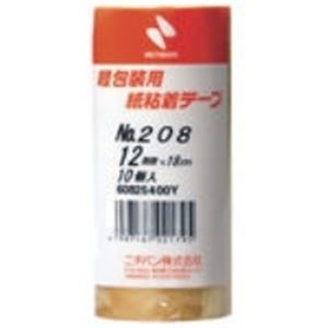 【クーポン配布中】（まとめ）ニチバン 紙粘着テープ 208-12 12mm×18m 10巻 【×5セット】