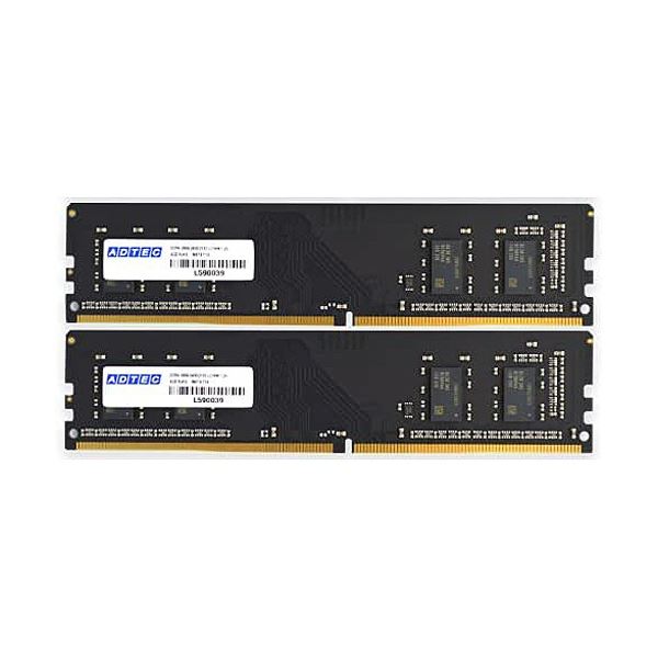 【マラソンでポイント最大46倍】(まとめ）アドテック DDR4-3200UDIMM 32GB×2枚組 ADS3200D-32GW 1箱【×3セット】