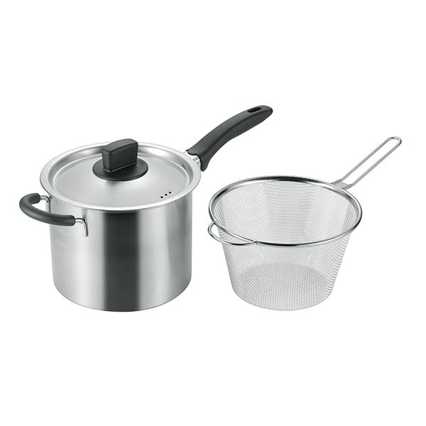 【クーポン配布中&スーパーSALE対象】創燕 ミニパスタポット18cm ストレーナー付 SE-08