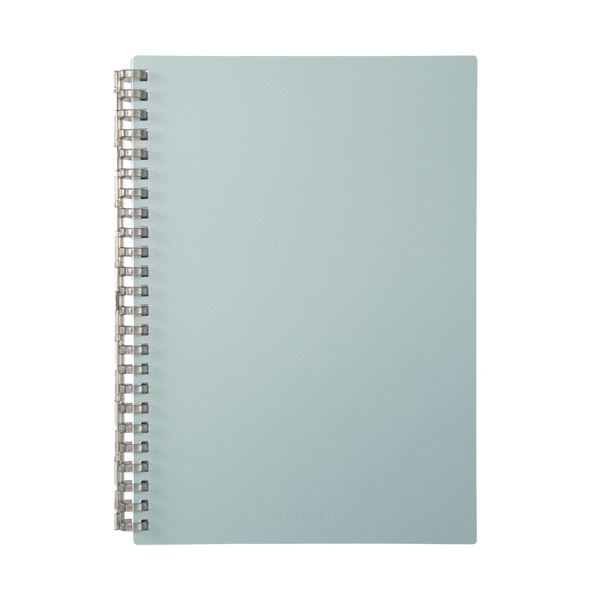【クーポン配布中】（まとめ） リヒトラブMutual オープンリングノート A5タテ 24穴 5mm方眼罫 リーフ50枚付属 ライトブルー N-2673-14 1冊 【×2セット】(3)