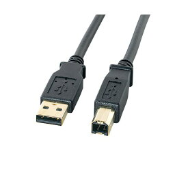 【クーポン配布中】【5個セット】 サンワサプライ USB2.0ケーブル 1m 金コネクタ KU20-1BKHK2X5