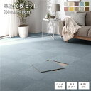 【ポイント20倍】ファブリック フロアタイル 単色10枚セット 約40×40cm×10枚 ペールブルー 撥水 防ダニ 防炎 床暖房対応 洗える【代引不可】(3)