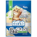 （まとめ）大王製紙 キミおもい おしっこチェックできる 固まる紙のネコ砂 5L （猫 衛生用品／猫砂） 【×2セット】