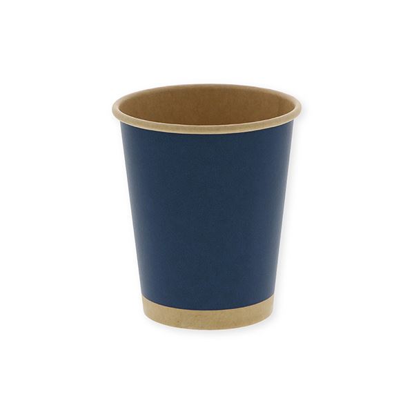 【クーポン配布中】シモジマHEIKO ペーパーカップ アイス・ホット兼用 8オンス（295ml） 未晒ネイビー 口径80mm #0045359401セット（1000個：50個×20パック）