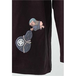 【クーポン配布中】語れる立体和柄ロングTシャツ S-1979／瓢箪とっくり LL(NP)
