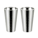 【マラソンでポイント最大47倍】燕熟の技 チタン二重タンブラー 240ml 2P(ミラー仕上げ) EJA-3000