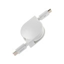 【3本セット】 サンワサプライ USB2.0 Type-C 巻取りケーブル PD60W ホワイト KU-CCP60M08WX3(2)