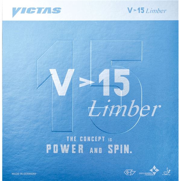 【ポイント20倍】ヤマト卓球 VICTAS(ヴィクタス) 裏ソフトラバー V>15 リンバー 020451 ブラック MAX