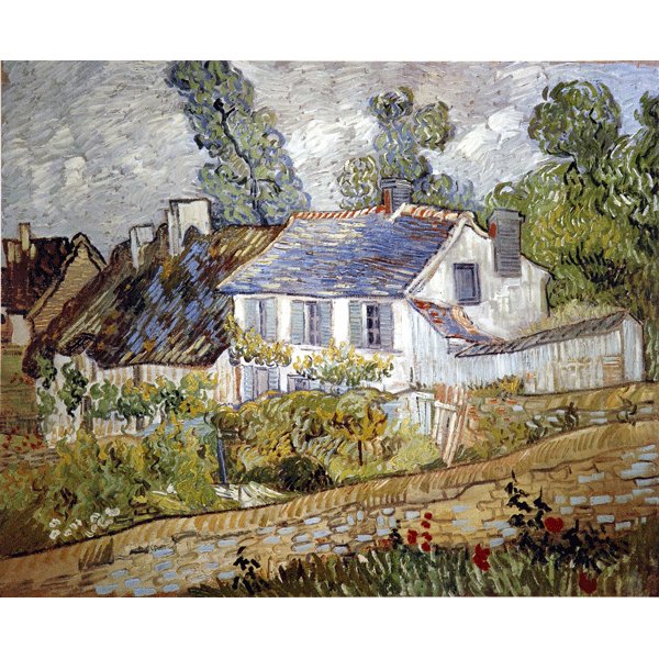 【クーポン配布中】世界の名画シリーズ、プリハード複製画 ヴィンセント・ヴァン・ゴッホ作 「オーヴェ..