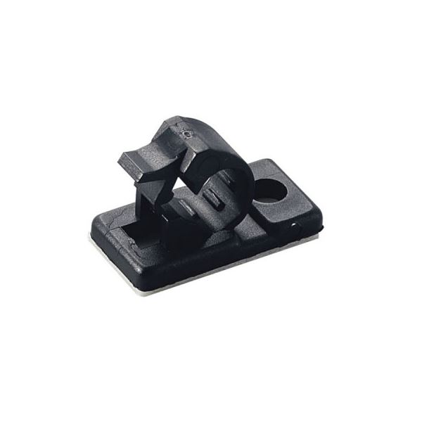 【ポイント20倍】(まとめ)YAZAWA ケーブルクリップ 内径：12mm 黒 8個入 FKN12【×10セット】