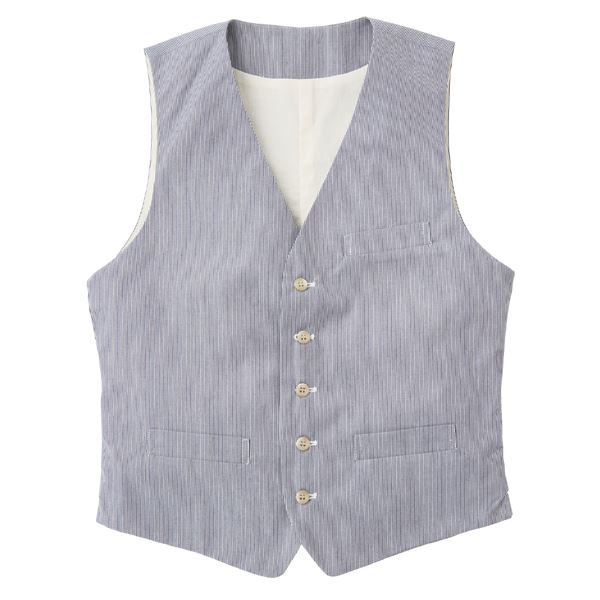 【クーポン配布中】男女兼用コードレーンベスト 紺 3Lサイズ KMV2792-11