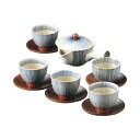 【ポイント20倍】利左右衛門窯 朱巻十草急須茶器揃(茶托付) K21005125