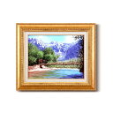 【ポイント20倍】油絵額/フレームセット 【F6号】 大山功「上高地」 460×552×55mm 金フレーム 化粧箱入り