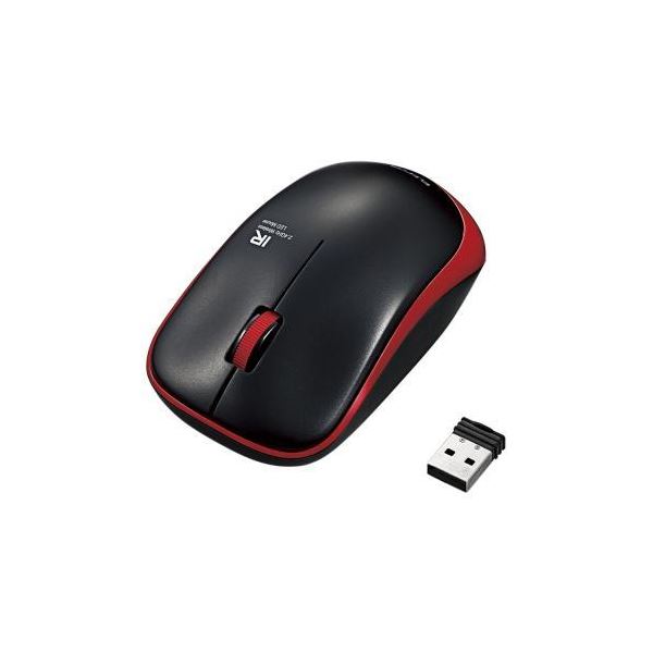 【クーポン配布中】(まとめ)エレコム 無線IRマウス(3ボタン) M-IR07DRRD【×3セット】