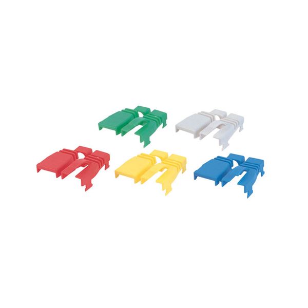 【ブラックフライデーでP最大47倍】(まとめ)サンワサプライ モジュラーカバー(後付け可能・5色セット) ADT-MC3K【×5セット】