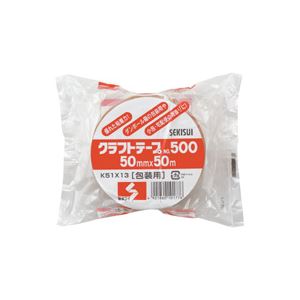 【ポイント20倍】（まとめ） 積水化学 エコラパッククラフトテープ #501 50mm×50m K501X03 1巻 【×20セット】