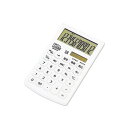 【クーポン配布中】(業務用セット) 電卓 モノカラー ホワイト ECH-2101T-W【×5セット】(2)