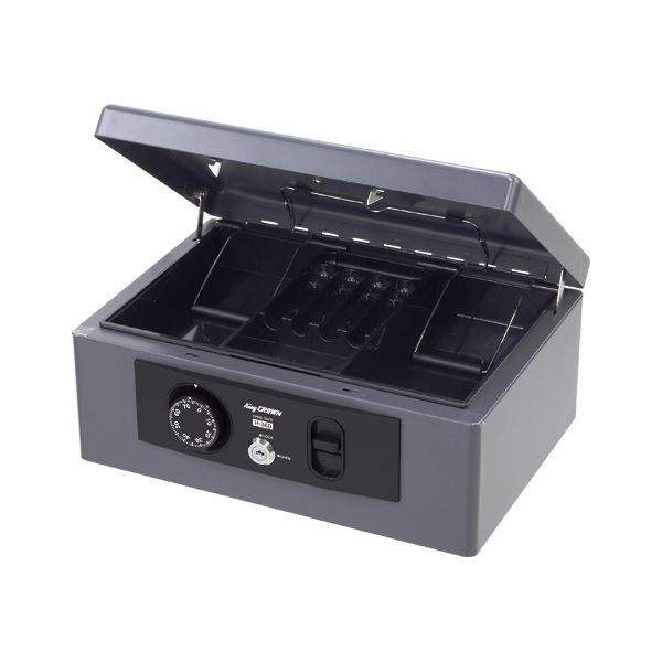 【ポイント20倍】日本アイエスケイ 手提げ金庫 M ダークグレー H-36D