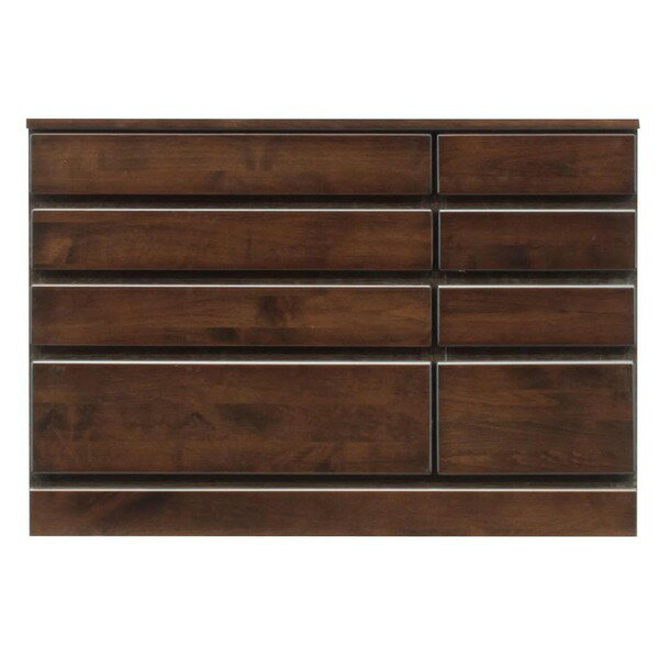 【ポイント20倍】チェスト タンス 4段 約幅90cm ダークブラウン 木製 日本製 ローチェスト ベッドルーム 寝室 リビング 完成品 玄関渡し【代引不可】(3)