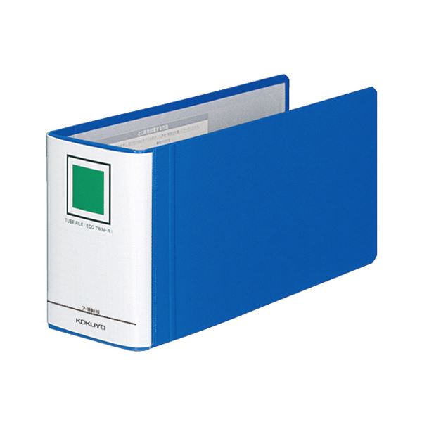 【ポイント20倍】(まとめ) コクヨ チューブファイル(エコツインR) B4 1/3ヨコ 800枚収容 背幅95mm 青 ..
