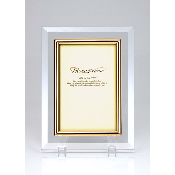【クーポン配布中&ブラックフライデー対象】高級クリスタルフォトフレーム/写真立て 【ハガキサイズ対..