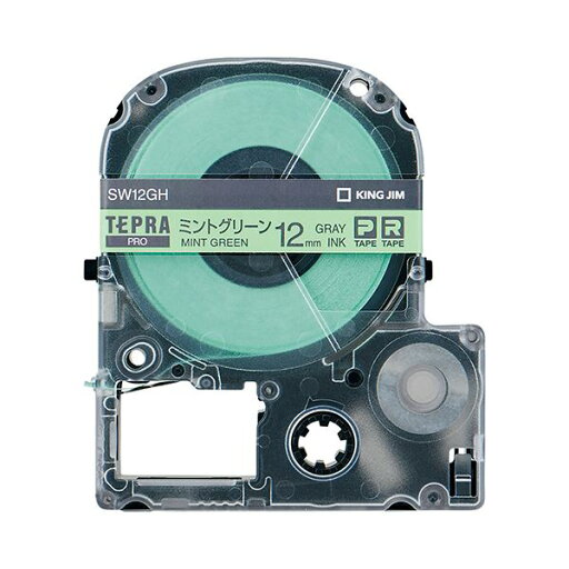 【マラソンでP最大47倍】(まとめ) キングジム テプラ PRO テープカートリッジ ソフト 12mm ミントグリーン/グレー文字 SW12GH 1個 【×5セット】 【マラソンでP最大47倍】(まとめ) キングジム テプラ PRO テープカートリッジ ソフト 12mm ミントグリーン/グレー文字 SW12GH 1個 【×5セット】