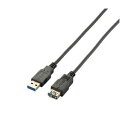 (まとめ)エレコム 極細USB3.0延長ケーブル(A-A) USB3-EX10BK【×3セット】(2)