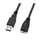 【ポイント20倍】(まとめ)サンワサプライ USB3.0マイクロケーブル(A-MicroB)0.5m KU30-AMC05BK【×3セット】(2)