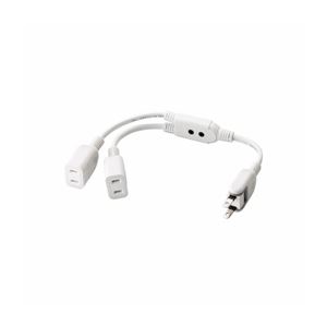【ポイント20倍】(まとめ)エレコム ACアダプタ用電源延長コード(2個口) T-ADR3WH【×5セット】