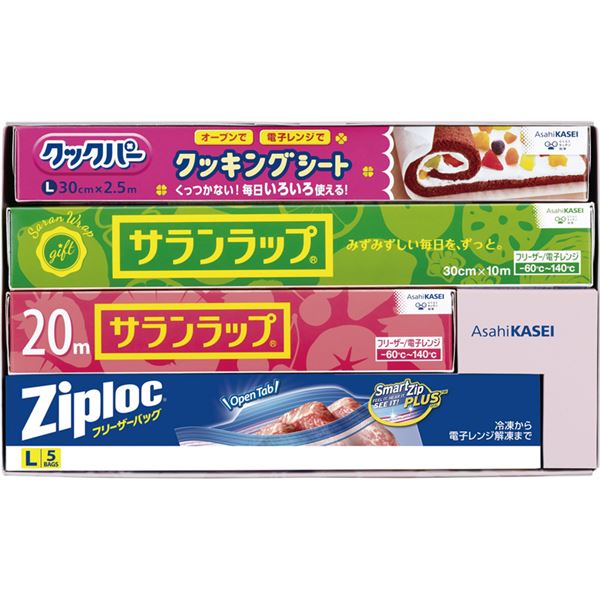 【クーポン配布中】【Asahi KASEI 旭化成】 バラエティギフトセット 【サランラップ・他 4点】 化粧箱入 〔お中元 お歳暮 内祝い〕【代引不可】