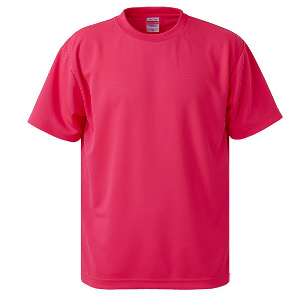 【クーポン配布中】UVカット・吸汗速乾・5枚セット・4.1オンスさらさらドライ Tシャツ蛍光ピンク XXXL