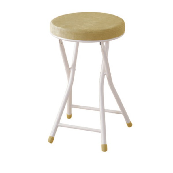 【ポイント20倍】スツール オットマン 幅30cm イエロー 折りたたみ スチール ロンダ リビング ダイニング インテリア家具 備品 什器