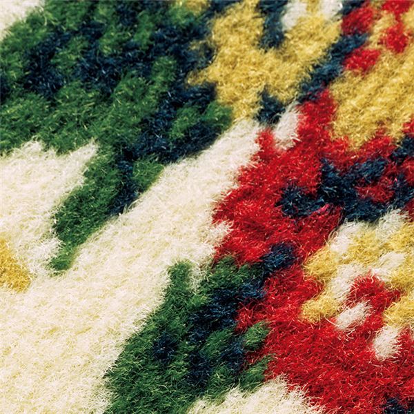 2柄3色から選べる！ウィルトン織カーペット（ラグ・絨毯） 【4.5畳 約230×230cm】 王朝レッド