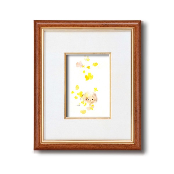 【クーポン配布中】額縁/フレーム 【インチ判 タテ】 いわさきちひろ 「花の夢」 スタンド付き 壁掛 ...