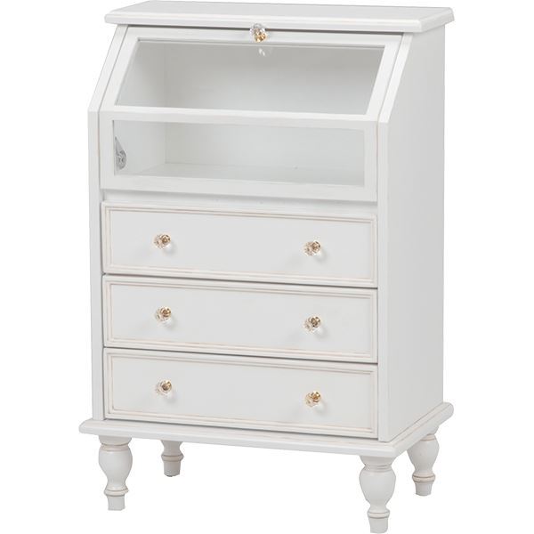 【クーポン配布中&ブラックフライデー対象】コレクションケース 収納棚 幅60cm アンティークホワイト ..