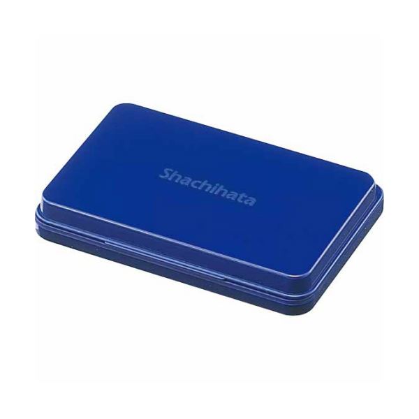 【クーポン配布中&ブラックフライデー対象】(まとめ) シヤチハタ スタンプ台 中形 藍色 HGN-2-B 1個 【×5セット】
