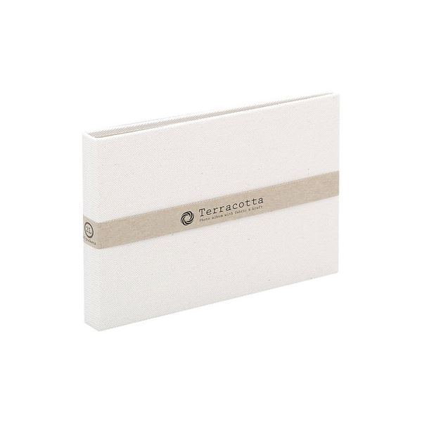 【クーポン配布中】(業務用セット) 布クロスアルバム 写真 Terracotta【テラコッタ】 ナカバヤシ／ポケットアルバム 写真／2L判ヨコ／ホワイトTER-2LP-85-W【×5セット】