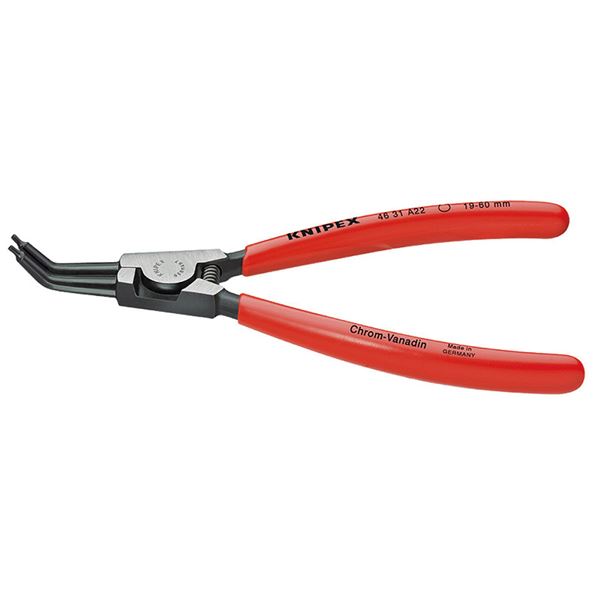 【ポイント20倍】KNIPEX（クニペックス）4631-A42 軸用スナップリングプライヤー 45゜