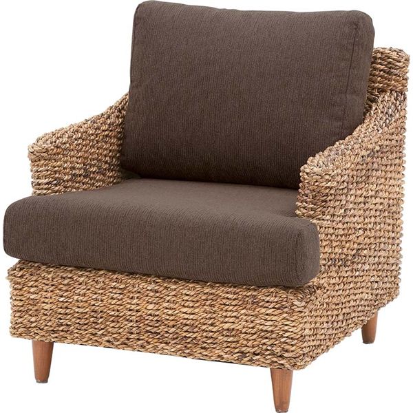 【スーパーSALEでポイント最大47倍】ソファー パーソナルチェア 1人掛け 幅67cm アバカ 木 ...