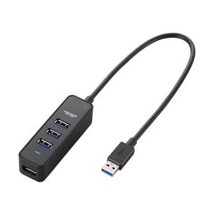 【ポイント20倍】エレコム USB3.0ハブ/マグネット付/バスパワー専用/4ポート/ブラック U3H-T405BBK