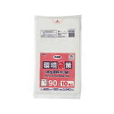 【マラソンでP最大47倍】(まとめ) ジャパックス 環境袋策 再生原料ポリ袋 半透明 90L LR-94 1パック(10枚) 【×15セット】(3)