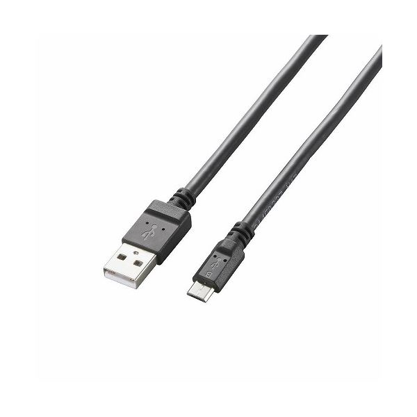 【ポイント20倍】(まとめ)エレコム 2A対応microUSBケーブル MPA-AMB2U12BK【×5セット】