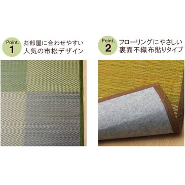 【クーポン配布中マラソン対象】い草ラグ 花ござ カーペット ラグマット 4.5畳 格子柄 市松柄 『DXピーア』 ブルー 本間4.5畳 (約286×286cm) 裏:不織布