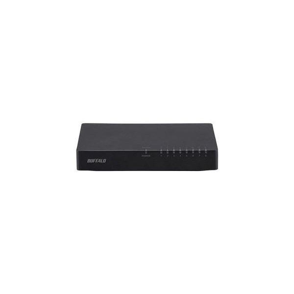 【ポイント20倍】(まとめ) BUFFALO バッファロー 10/100Mbps対応スイッチングHub プラスチック筐体/電源外付けモデル(8ポート) ブラック LSW4-TX-8EP/BKD 【×2セット】