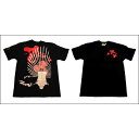 【ポイント20倍】戦国武将Tシャツ 【豊臣秀吉 馬蘭後立付兜】 Lサイズ 半袖 綿100% ブラック(黒) 〔Uネック おもしろ〕