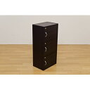 【クーポン配布中】鍵付きラック(鍵付きカラーボックス/ロッカー) 【3段】 幅42cm×奥行29cm ウォールナット【代引不可】(3)