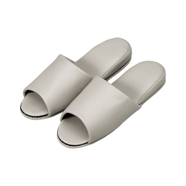 【ブラックフライデーでP最大47倍】オーミケンシ 抗菌スリッパ 前開 10足 ホワイトグレー 10835357